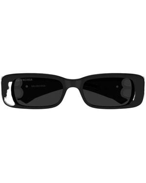 Balenciaga Dynasty Bb Logo-Plaque Rectangle-Frame Sunglasses - Black