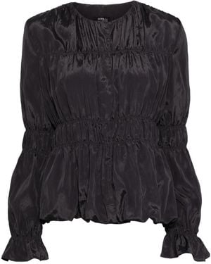 Goen.J Ruched Single-Breasted Jacket - Black