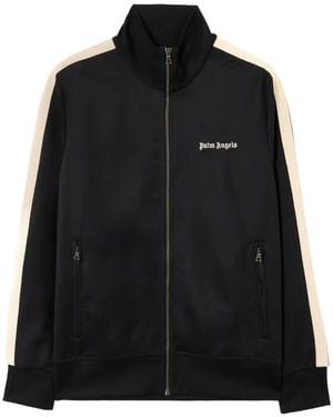 Palm Angels Full Zip Classic Logo Track Top - Black
