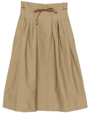 Max Mara Tempio Midi Skirt - Natural