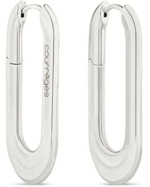 Courreges Aros Con Logo - Blanco