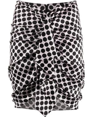 Alexandre Vauthier Ruched Mini Skirt - White