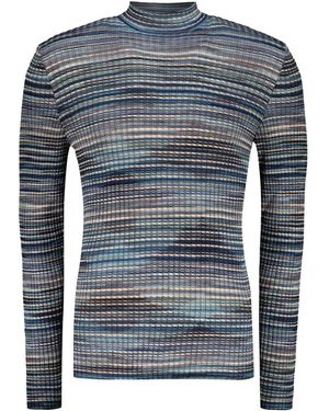 Missoni Ribbed-Knit Jumper - Blue