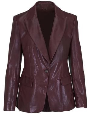 Brunello Cucinelli Double-Breasted Corduroy Jacket - Purple