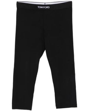 Tom Ford Logo-Waistband Pants - Black