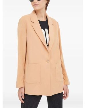 DKNY Single-Breasted Blazer - Natural