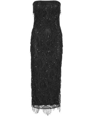 ROTATE BIRGER CHRISTENSEN Sequin Midi Tube Dress - Black