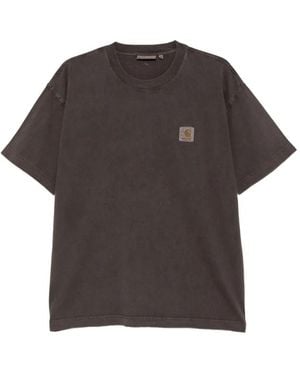 Carhartt Logo-Patch T-Shirt - Brown