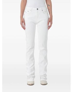 Victory Gate Flare-Leg Jeans - White