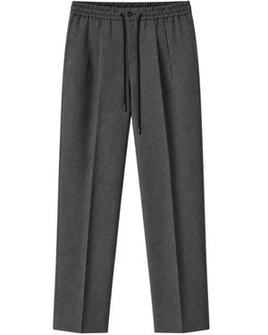 PT Torino Drawstring-Waist Pleated Trousers - Grey