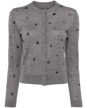 JNBY Sequin-Embellished Cropped Jumper - Grey
