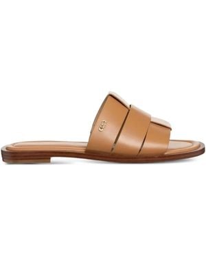 MICHAEL Michael Kors Sandalias de piel con tiras cruzadas - Marrón
