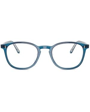 Oliver Peoples Finley Brille Mit Eckigem Gestell - Blau