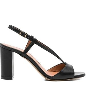 Via Roma 15 T-Strap Heeled Sandals - Black
