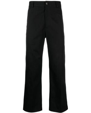 Acne Studios Straight-Leg Cotton Trousers - Black