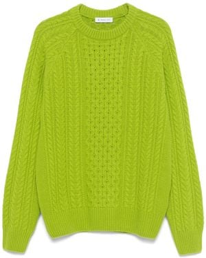 Manuel Ritz Maglione A Maglia Intrecciata - Verde