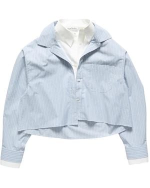 Acne Studios Striped Layered-Effect Shirt - Blue