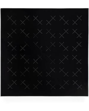 HELIOT EMIL Perforated-Logo Scarf - Black