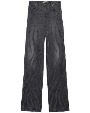 Blumarine Distressed Baggy Jeans - Grey