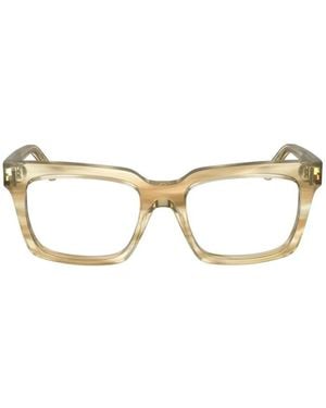 Ferragamo Eyewear Lunettes De Vue À Monture Rectangulaire - Metallic