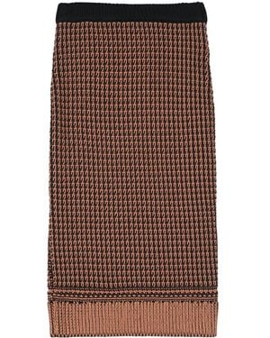 3.1 Phillip Lim Bi-Color Knitted Skirt - Brown