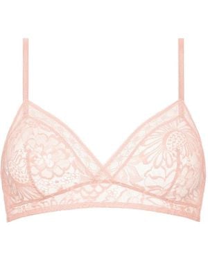 Eres Vestiges Lace Triangle Wireless Bra - Natural