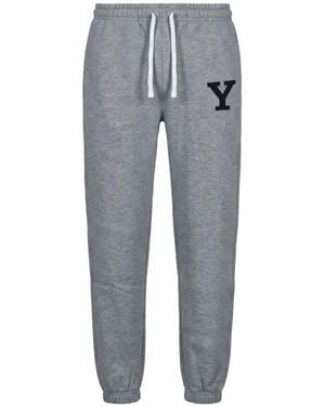 GANT X Yale Logo-Patch Track Pants - Gray