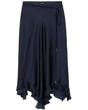 Zadig & Voltaire Asymmetric Ruffled Midi Skirt - Blue