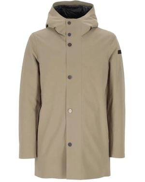 Rrd Buttoned Hooded Jacket - Natural