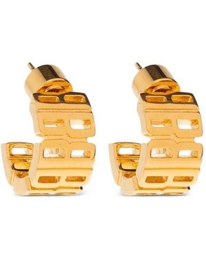 Balenciaga Nano Logo Earrings - Metallic