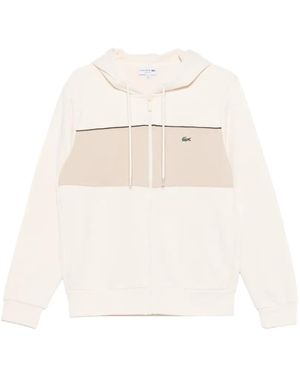 Lacoste Logo-Patch Hoodie - White