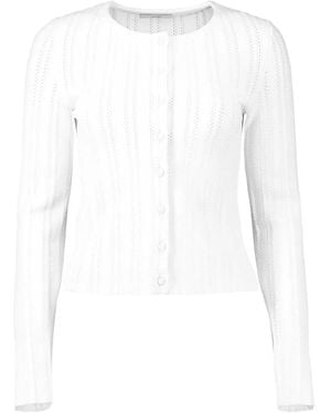 Adam Lippes Faye Buttoned Cardigan - White