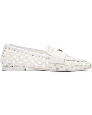 Casadei Cut-Out Loafers - White