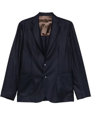 Barba Napoli Single-Breasted Blazer - Blue