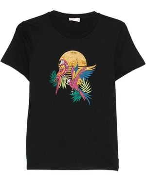 Liu Jo Graphic-Print T-Shirt - Black