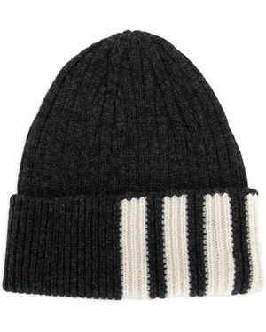 Thom Browne 4-bar Stripe Rib Hat - Multicolour