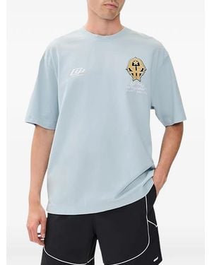 Off-White c/o Virgil Abloh Sporty Skate Logo-Print T-Shirt - Blue