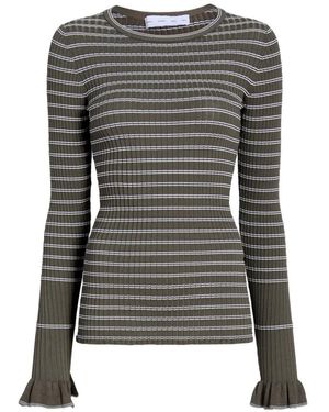 Proenza Schouler Yasmine Striped Sweater - Black