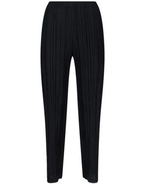 Pleats Please Issey Miyake Pleated Trousers - Black