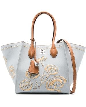 Ermanno Scervino Chic Mini Shopper Bag For - Blue