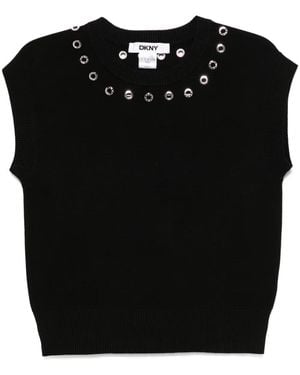 DKNY Top Mit Ösendetail - Schwarz