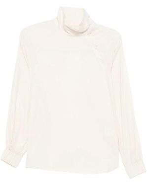 Psophia Raglan-Sleeve Cotton Blouse - White