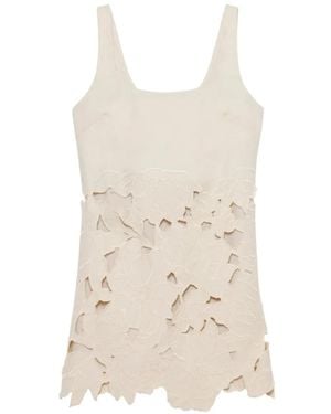Jonathan Simkhai Embroidered Cut-Out Mini Dress - White