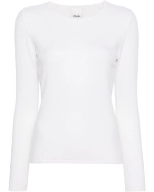 Allude クルーネック カシミアセーター - ホワイト