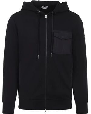 Moncler Hooded Pocket Zip-Up Jacket - Blue