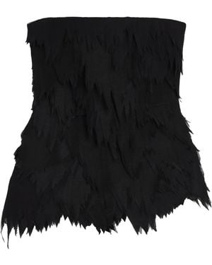 Gloria Coelho Tulle Top - Black