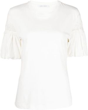 Alberta Ferretti Puff-Sleeve T-Shirt - White