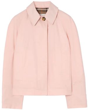Burberry Veste En Gabardine Tropicale - Pink