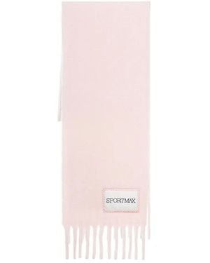 Sportmax Bufanda De Alpaca Con Flecos - Rosa