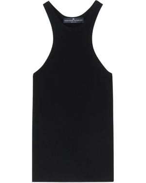 Ermanno Scervino Geripptes Neckholder-Top - Schwarz